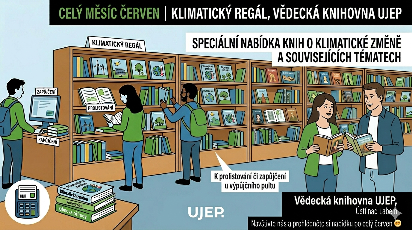 Klimatický regál ve Vědecké knihovně UJEP